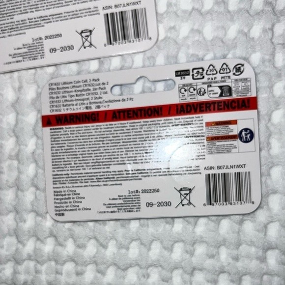 CR1632 Lithium Coin Cell Battery 3 Volt 2 Pk Long Lasting Power Mercury Free CBT - Picture 2 of 6
